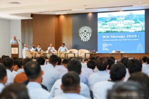 Apel perdana 2026 Otorita Ibu Kota Nusantara (IKN) di Multifunction Hall Kantor Bersama 3, Kawasan Inti Pusat Pemerintahan (KIPP) Nusantara, Senin (5/1/2026). /OIKN