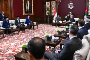 Pertemuan bilateral Presiden Prabowo Subianto dengan Raja Abdullah II di Istana Basman, Amman, Rabu (25/02/2026). Indonesia dan Yordania perkuat diplomasi, dorong perdamaian Gaza dan two state solution. /BPMI Setpres