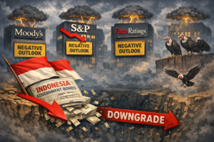 Ilustrasi dibuat oleh AI. PKS meminta pemerintah menjaga disiplin fiskal setelah tiga lembaga rating memberi outlook negatif utang Indonesia.