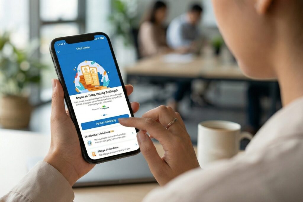 Nasabah BRI melakukan cicil emas melalui aplikasi BRImo. BRI dorong inklusi investasi emas melalui fitur cicilan praktis di BRImo. /BRI