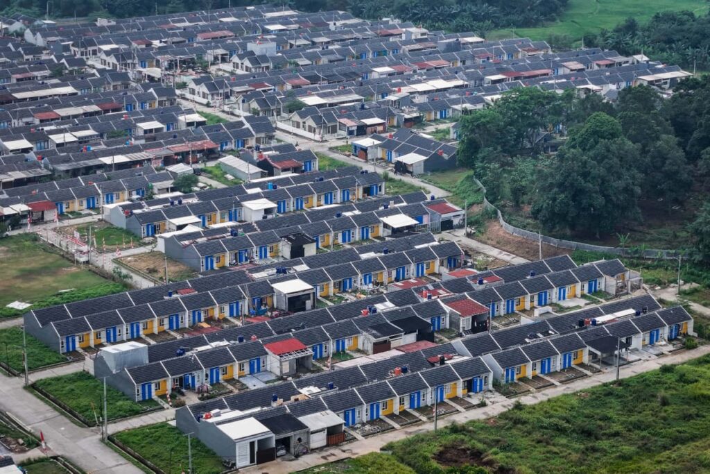 Pembangunan perumahan subdisi. BRI perkuat pembiayaan KPR subsidi untuk perluas akses hunian dan dorong pertumbuhan ekonomi nasional. /BRI-Antara/Antara Foto