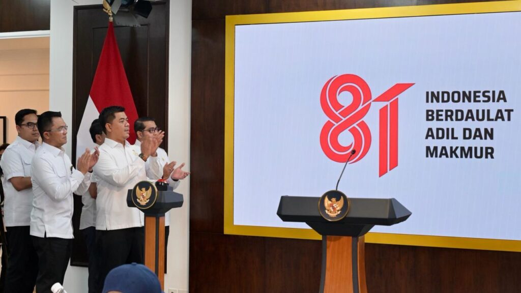 Logo dan identitas visual peringatan Hari Ulang Tahun (HUT) ke-81 Kemerdekaan Republik Indonesia. Logo HUT RI terpilih diharapkan memperkuat semangat persatuan, partisipasi, dan kebanggaan nasional seluruh masyarakat Indonesia. /BPMI Setpres