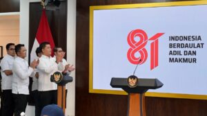 Logo dan identitas visual peringatan Hari Ulang Tahun (HUT) ke-81 Kemerdekaan Republik Indonesia. Logo HUT RI terpilih diharapkan memperkuat semangat persatuan, partisipasi, dan kebanggaan nasional seluruh masyarakat Indonesia. /BPMI Setpres