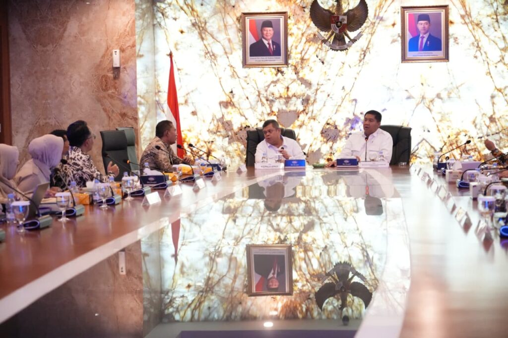 Pertemuan Menteri Perumahan dan Kawasan Permukiman (PKP) Maruarar Sirait dengan Kepala BPKP Muhammad Yusuf Ateh di Jakarta, Rabu (3/6/2026). Kementerian PKP memperkuat kepastian hukum dan tata kelola guna mendukung program perumahan nasional. /PKP