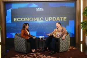 Menteri Koordinator Bidang Perekonomian Airlangga Hartarto dalam acara Economic Update CNBC Indonesia. Pemerintah menjaga pertumbuhan melalui stimulus, perdagangan global, investasi, dan penguatan kualitas sumber daya manusia. /Kemenko Perekonomian