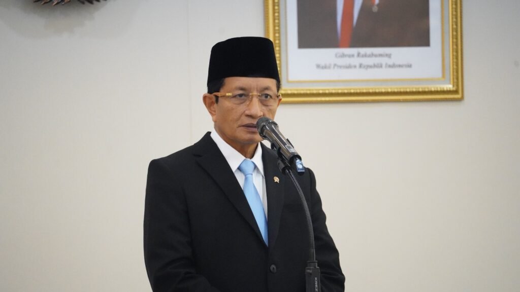 Menteri Agama (Menag) Nasaruddin Umar. Kemenag segera memproses pencairan BOS Madrasah dan BOP RA Tahap II melalui tiga gelombang pengajuan. /Kemenag